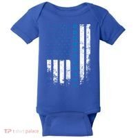 Thin Blue Line Flag St Patricks Day 2020 Police Officer Gift Baby Bodysuit thumb 0