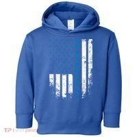 Thin Blue Line Flag St Patricks Day 2020 Police Officer Gift Toddler Hoodie thumb 0