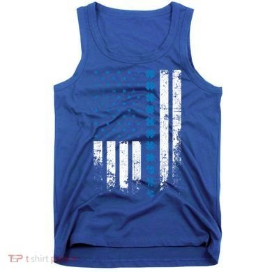 Thin Blue Line Flag St Patricks Day 2020 Police Officer Gift Tank Top