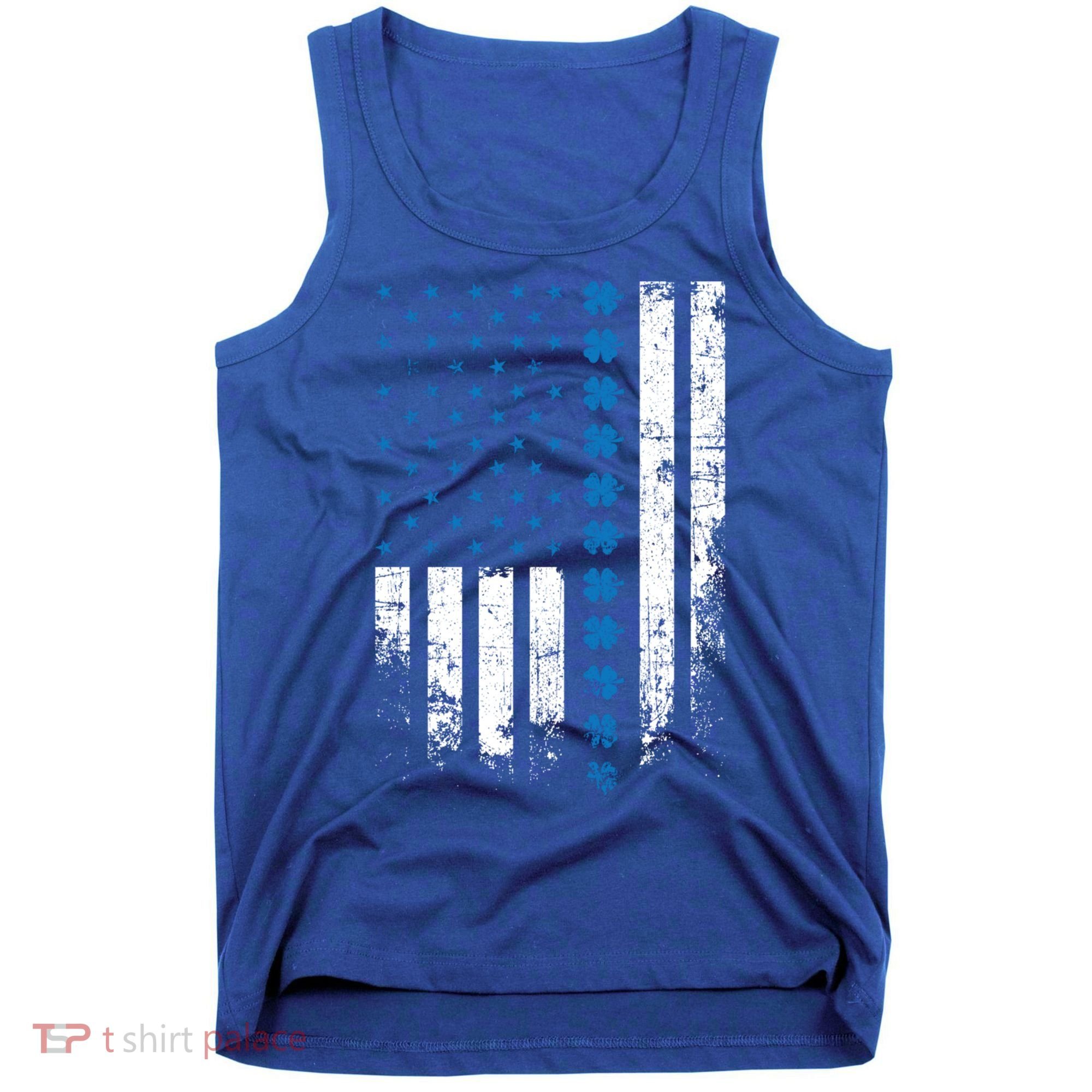 Thin Blue Line Flag St Patricks Day 2020 Police Officer Gift Tank Top