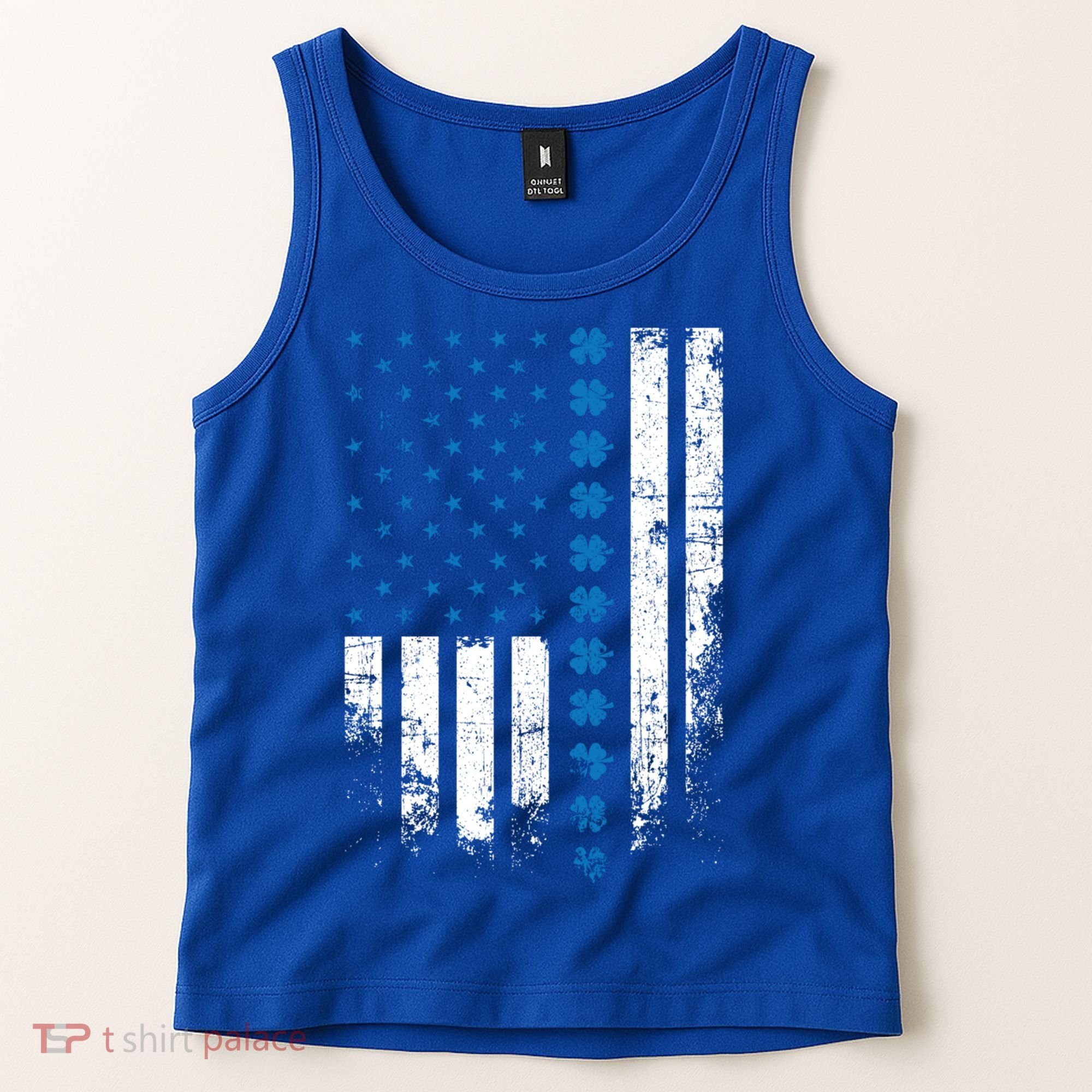 Thin Blue Line Flag St Patricks Day 2020 Police Officer Gift Tank Top