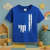 Thin Blue Line Flag St Patricks Day 2020 Police Officer Gift Toddler T-Shirt thumb 3