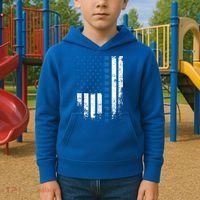 Thin Blue Line Flag St Patricks Day 2020 Police Officer Gift Kids Hoodie thumb 2