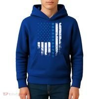 Thin Blue Line Flag St Patricks Day 2020 Police Officer Gift Kids Hoodie thumb 4