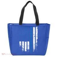 Thin Blue Line Flag St Patricks Day 2020 Police Officer Gift Tote Bag thumb 0