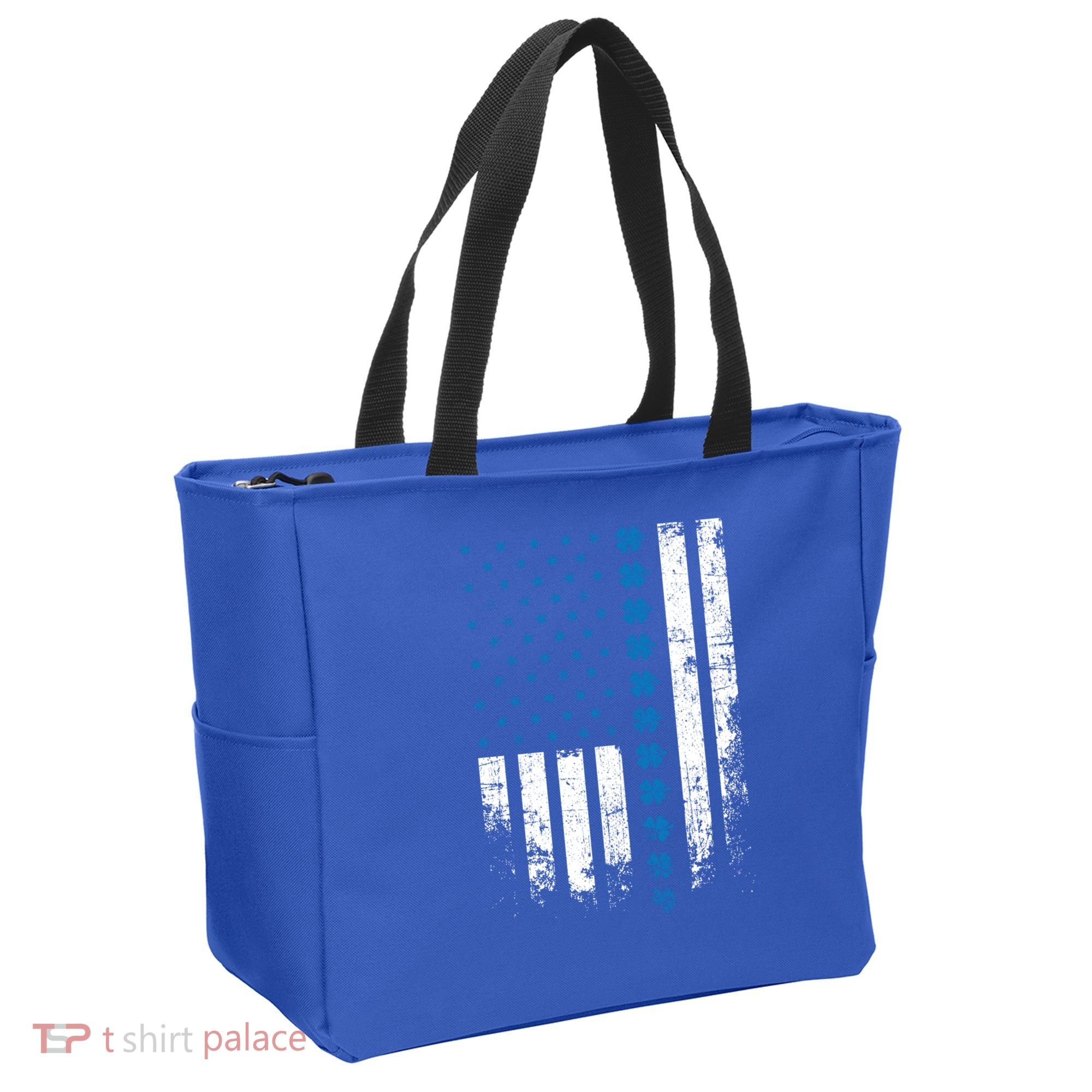 Thin Blue Line Flag St Patricks Day 2020 Police Officer Gift Tote Bag