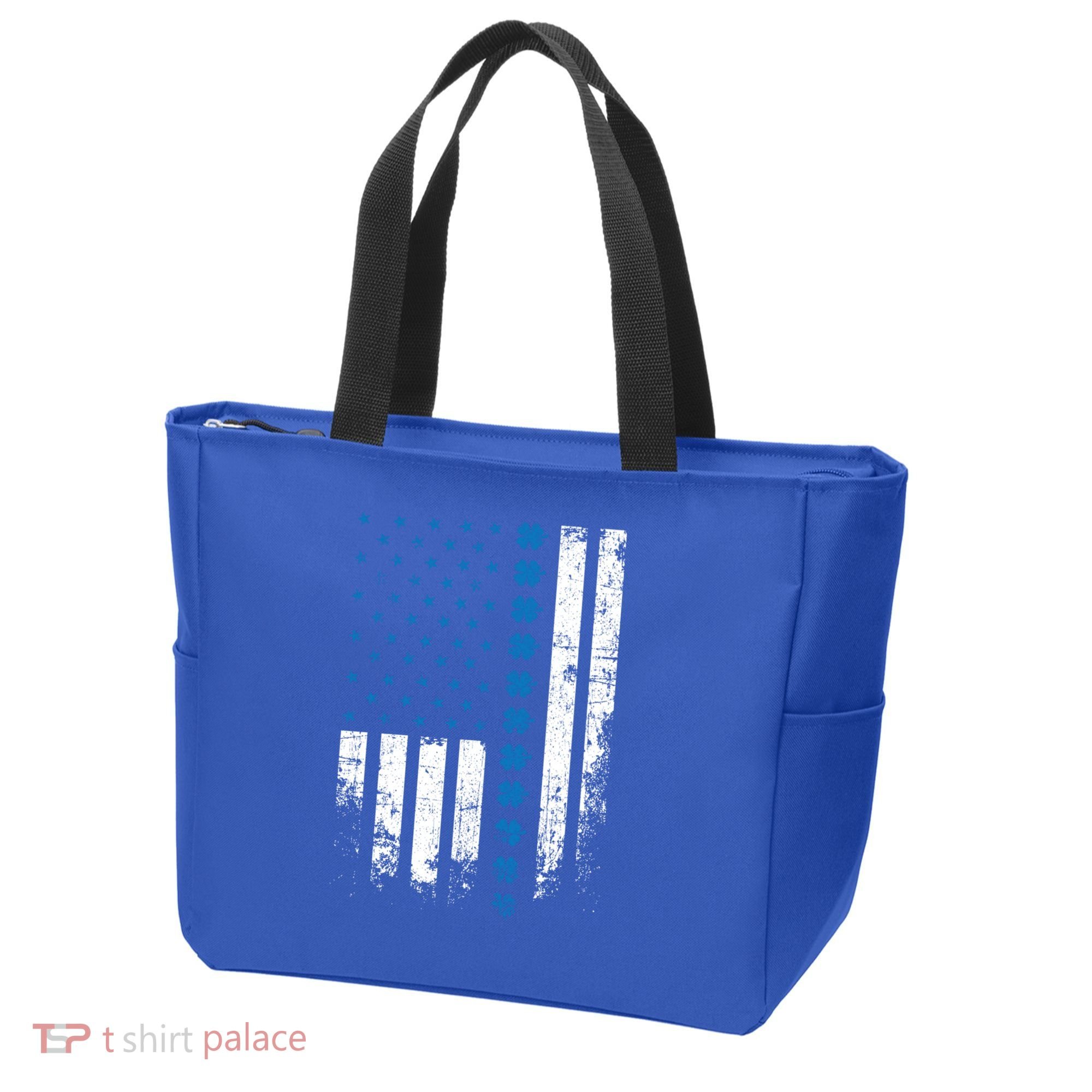 Thin Blue Line Flag St Patricks Day 2020 Police Officer Gift Tote Bag