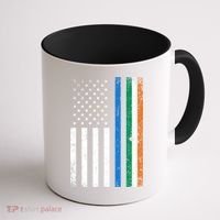 Thin Blue Line Irish American Flag Police Officer Cool Gift Coffee Mug thumb 1