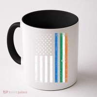 Thin Blue Line Irish American Flag Police Officer Cool Gift Coffee Mug thumb 0