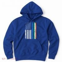 Thin Blue Line Irish American Flag Police Officer Cool Gift Hoodie thumb 0