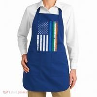 Thin Blue Line Irish American Flag Police Officer Cool Gift Apron thumb 2