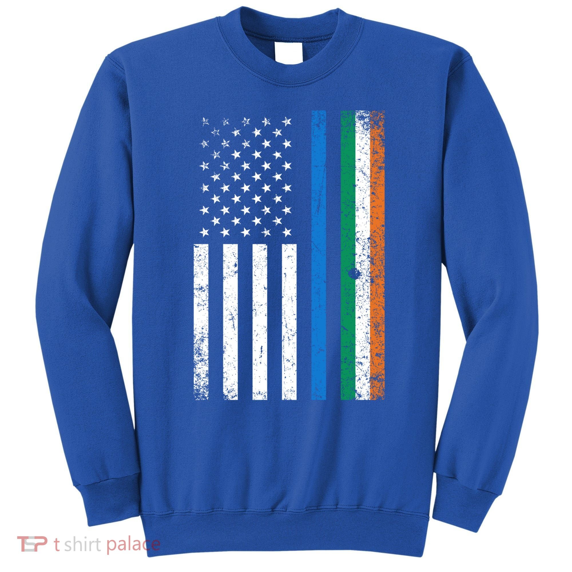 Thin Blue Line Irish American Flag Police Officer Cool Gift Sweatshirt