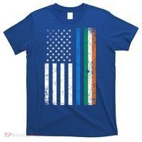 Thin Blue Line Irish American Flag Police Officer Cool Gift T-Shirt thumb 0