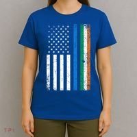 Thin Blue Line Irish American Flag Police Officer Cool Gift T-Shirt thumb 4