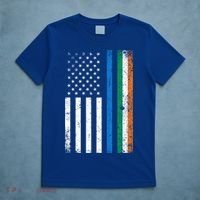 Thin Blue Line Irish American Flag Police Officer Cool Gift T-Shirt thumb 5