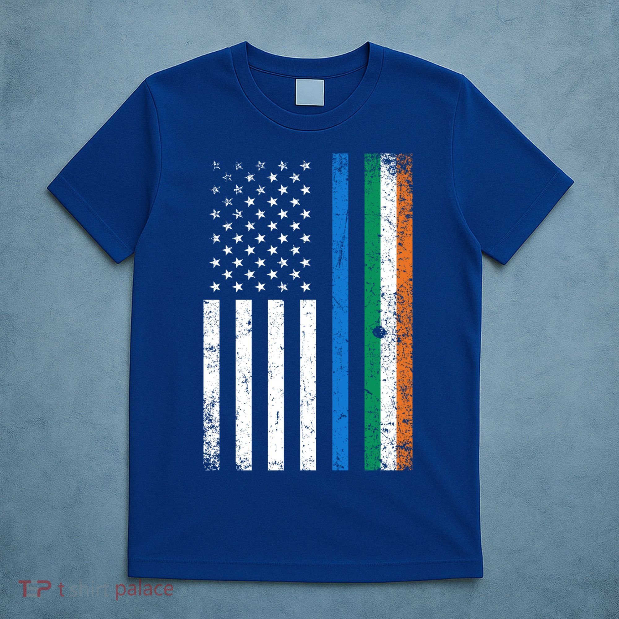Thin Blue Line Irish American Flag Police Officer Cool Gift T-Shirt