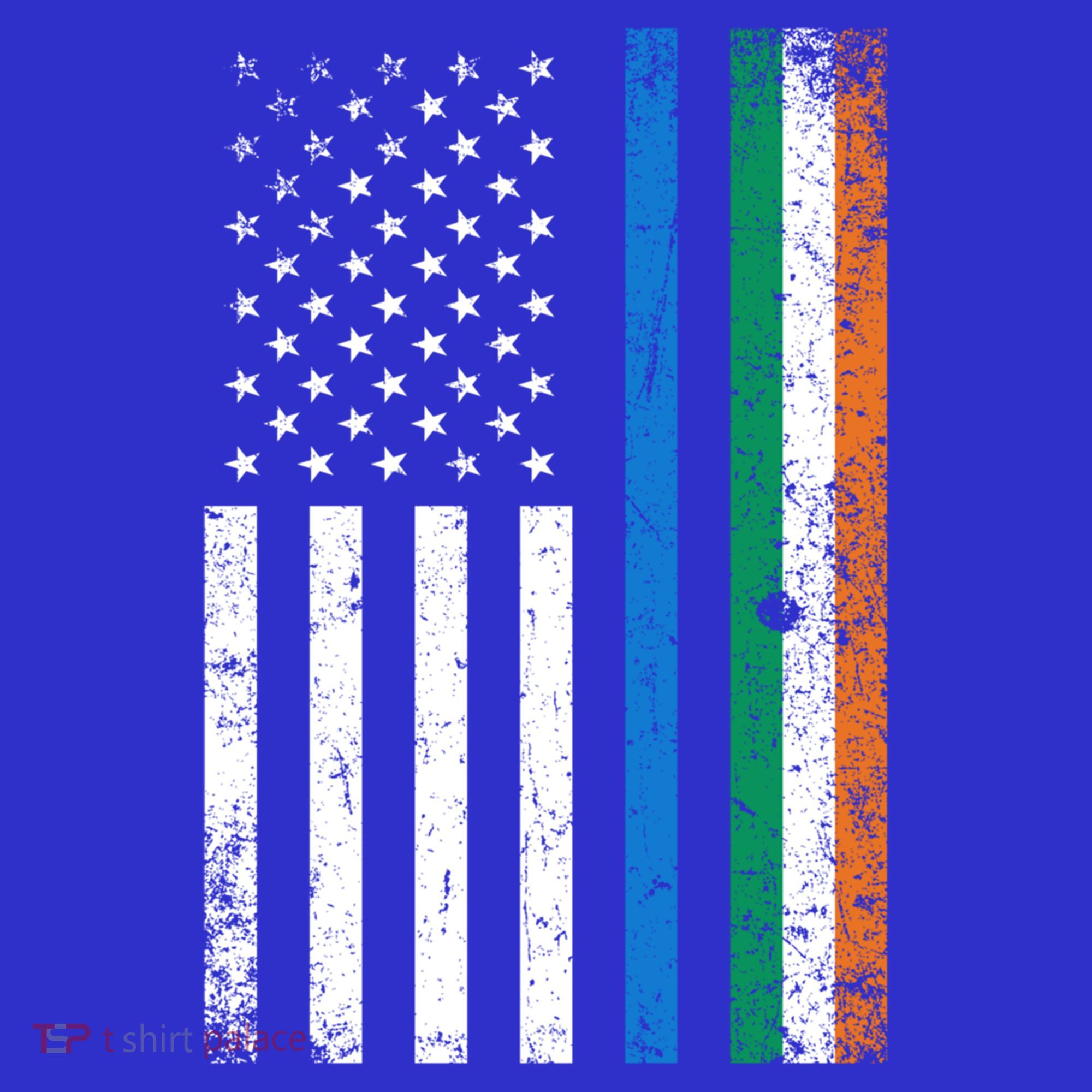 Thin Blue Line Irish American Flag Police Officer Cool Gift T-Shirt