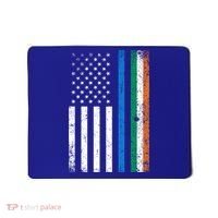 Thin Blue Line Irish American Flag Police Officer Cool Gift Mousepad thumb 0