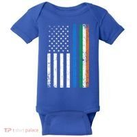 Thin Blue Line Irish American Flag Police Officer Cool Gift Baby Bodysuit thumb 0