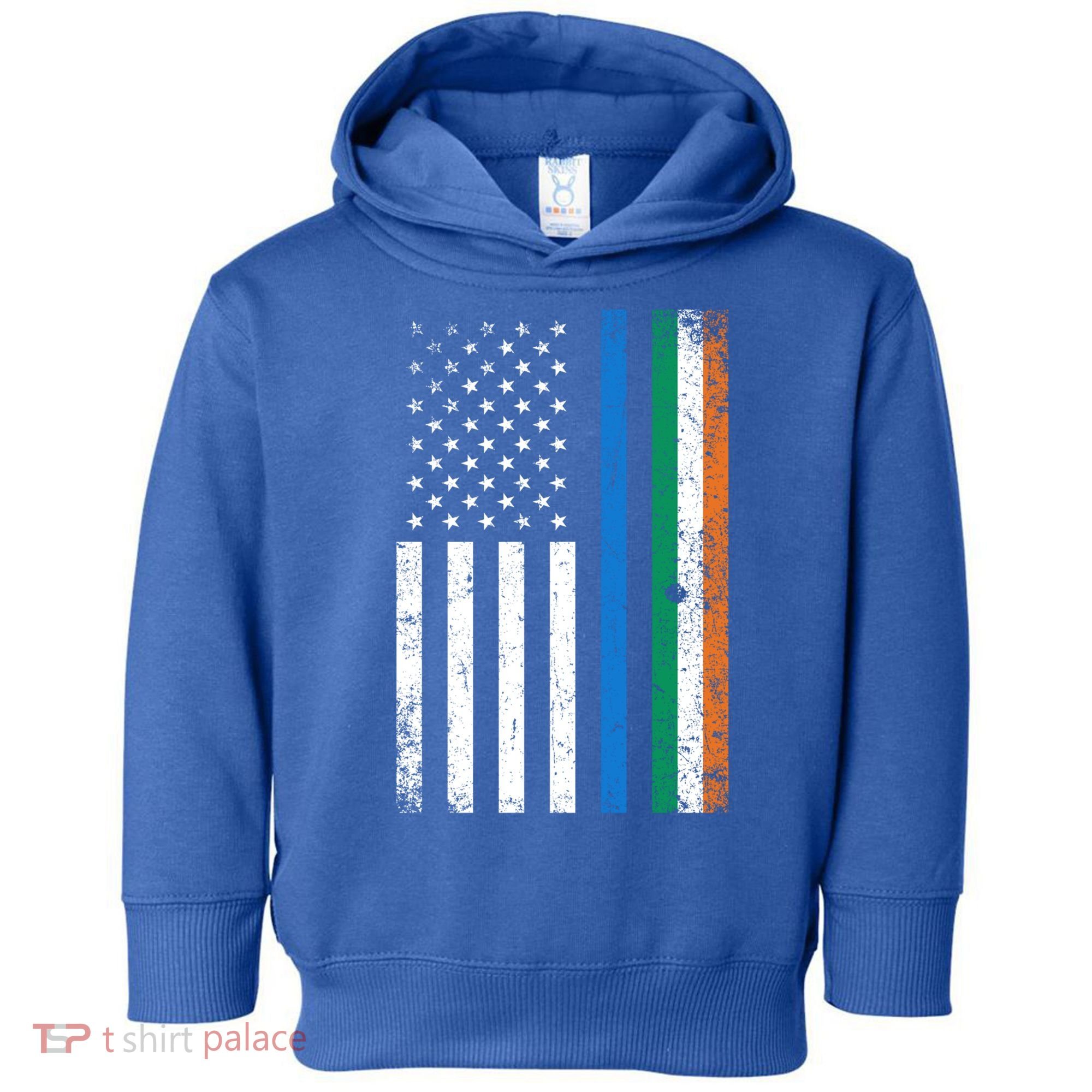 Thin Blue Line Irish American Flag Police Officer Cool Gift Toddler Hoodie