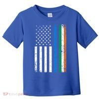 Thin Blue Line Irish American Flag Police Officer Cool Gift Toddler T-Shirt thumb 0