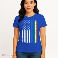 Thin Blue Line Irish American Flag Police Officer Cool Gift Women's T-Shirt thumb 4