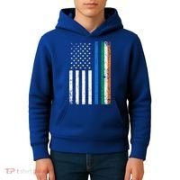 Thin Blue Line Irish American Flag Police Officer Cool Gift Kids Hoodie thumb 4