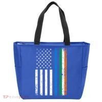 Thin Blue Line Irish American Flag Police Officer Cool Gift Tote Bag thumb 0