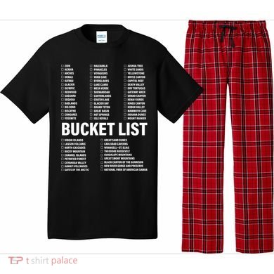 Travel Bucket List Of National Parks Family U S Check List Gift Pajama Set