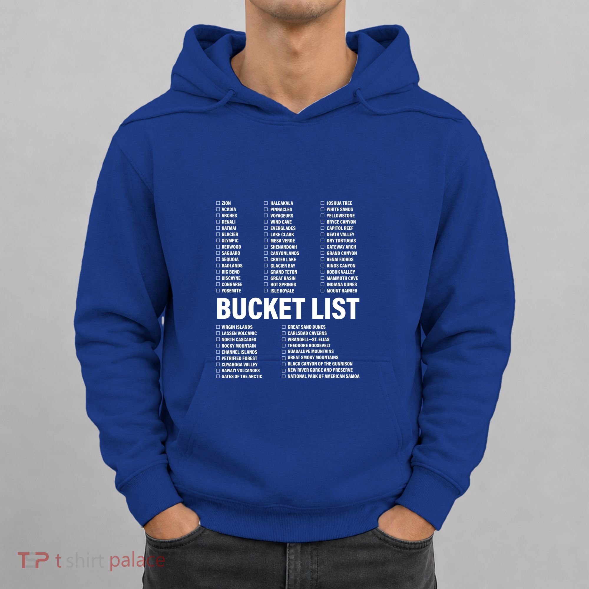 Travel Bucket List Of National Parks Family U S Check List Gift Hoodie