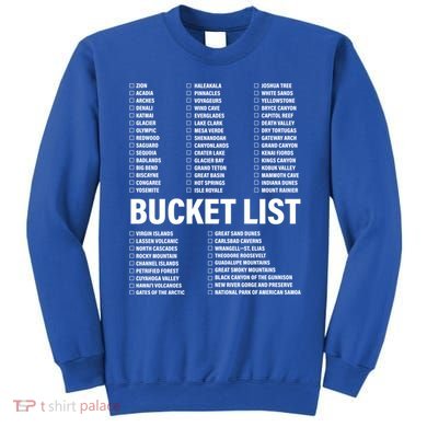Travel Bucket List Of National Parks Family U S Check List Gift Sweatshirt