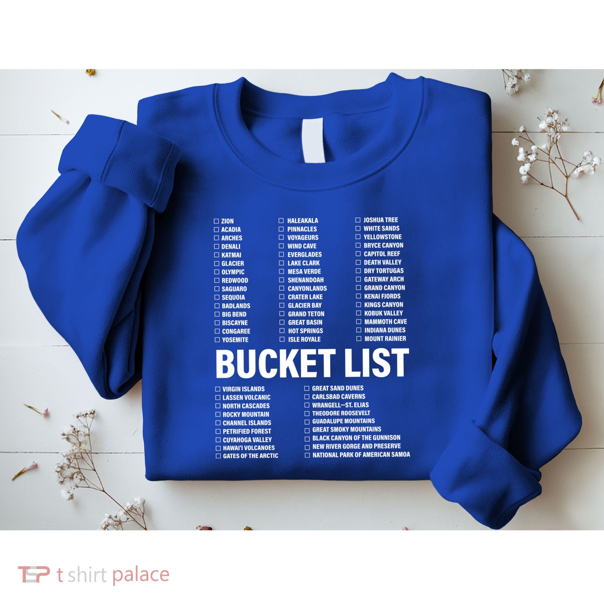 Travel Bucket List Of National Parks Family U S Check List Gift Sweatshirt