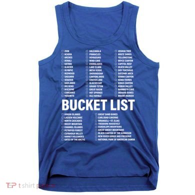 Travel Bucket List Of National Parks Family U S Check List Gift Tank Top