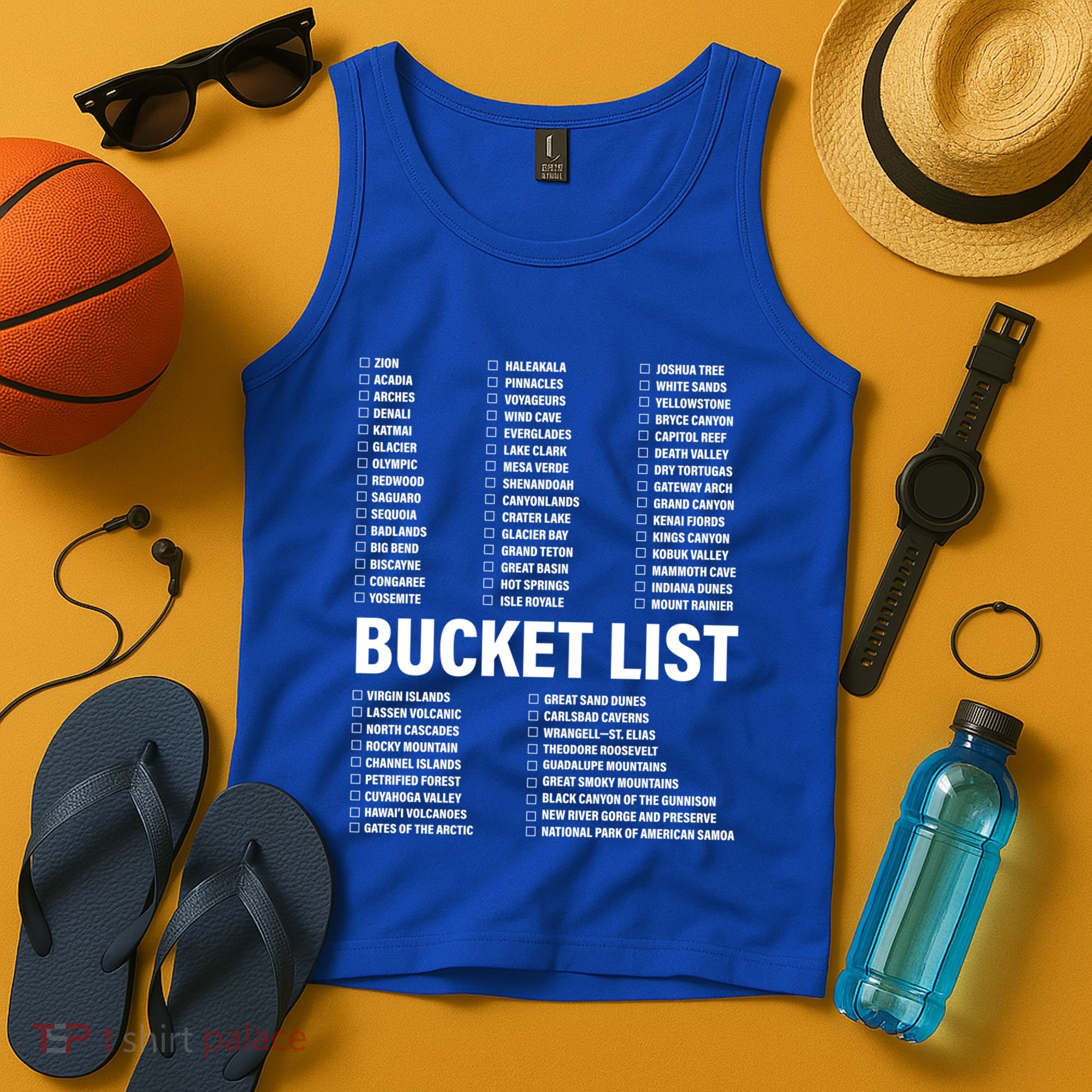 Travel Bucket List Of National Parks Family U S Check List Gift Tank Top