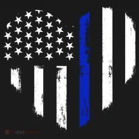 Thin Blue Line Heart Flag Police Officer Support Gift Women's Hoodie thumb 2