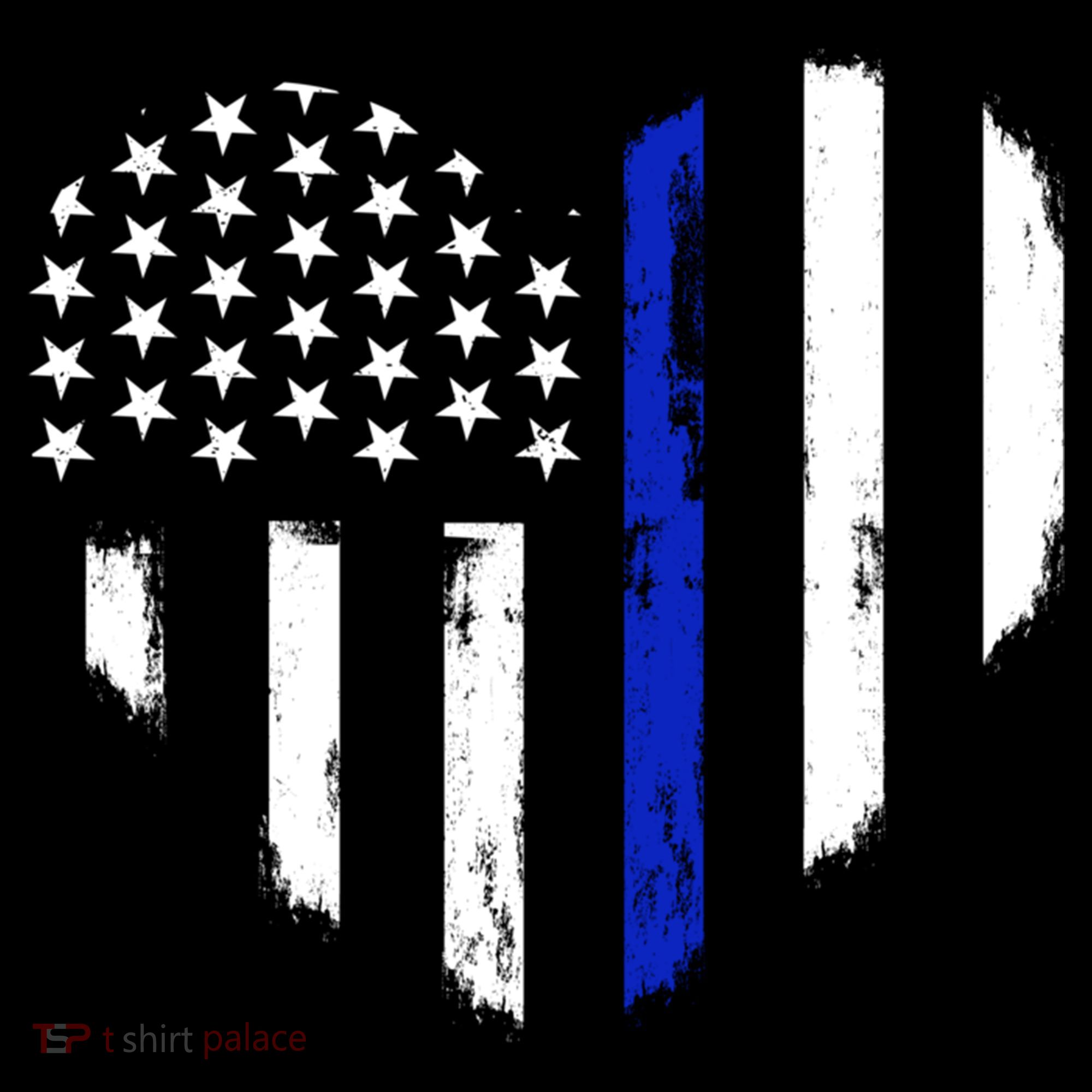 Thin Blue Line Heart Flag Police Officer Support Gift Women's Hoodie