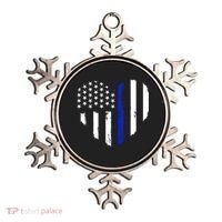 Thin Blue Line Heart Flag Police Officer Support Gift Ornament thumb 0