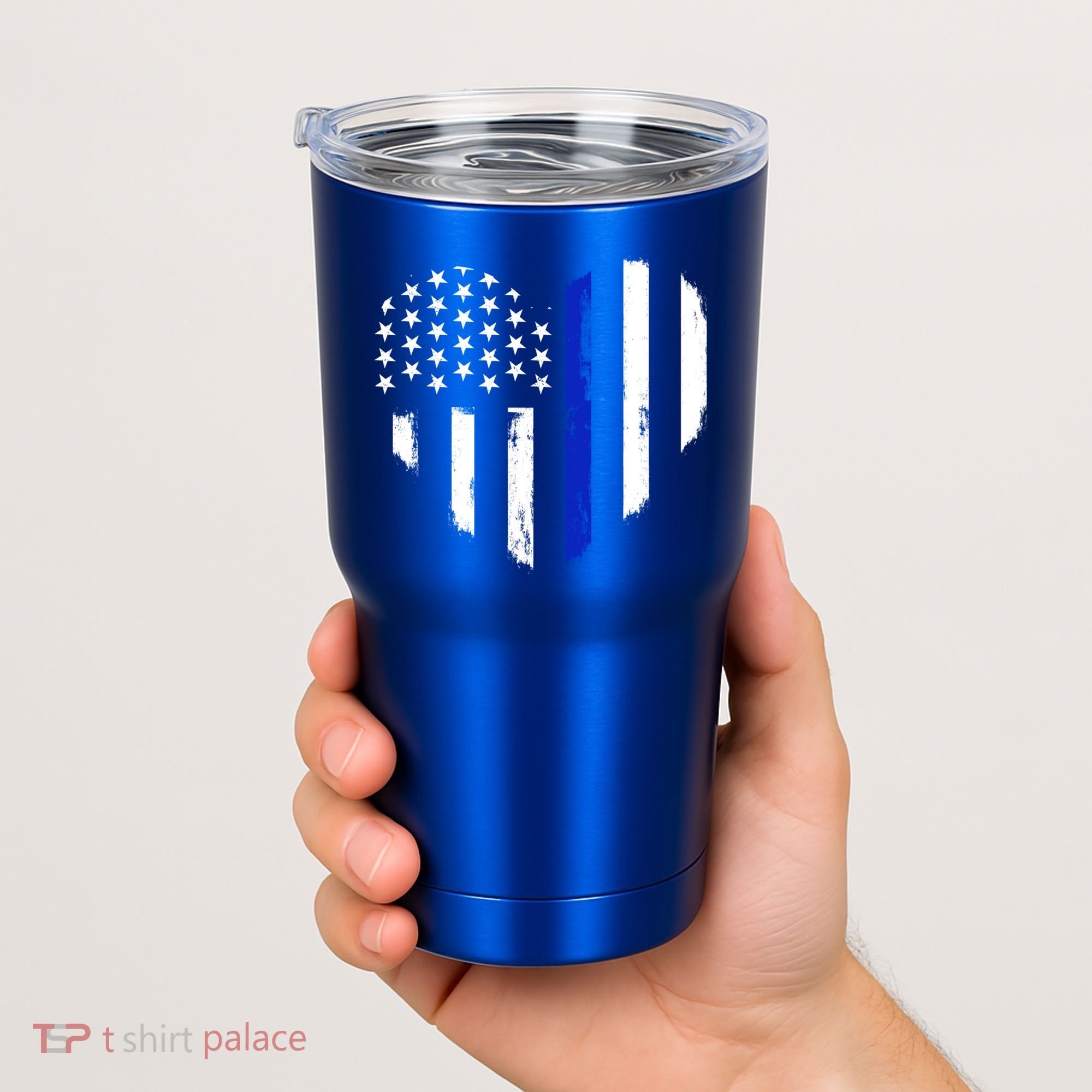 Thin Blue Line Heart Flag Police Officer Support Gift Tumbler