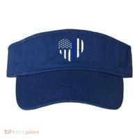 Thin Blue Line Heart Flag Police Officer Support Gift Visor thumb 0