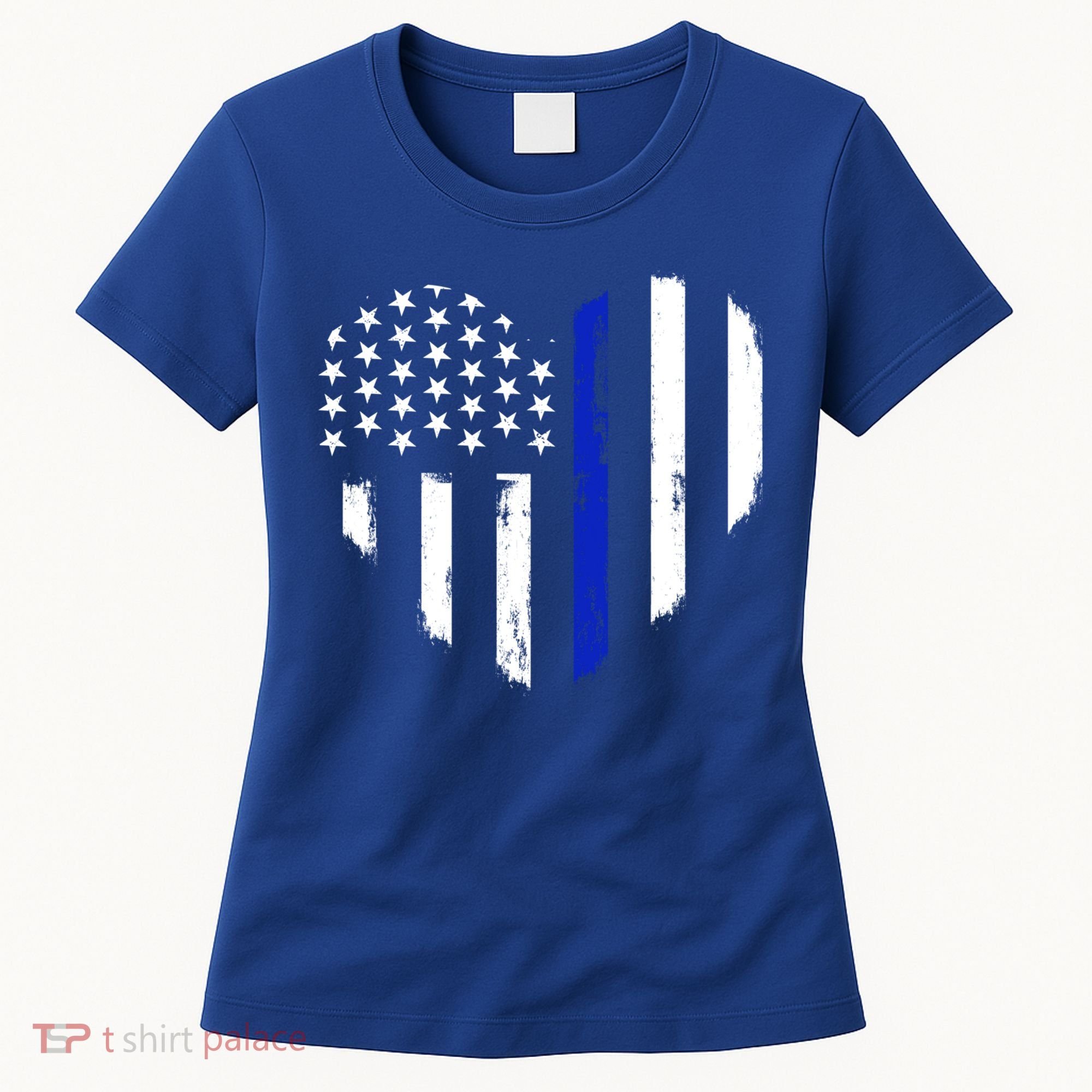 Thin Blue Line Heart Flag Police Officer Support Gift Women's T-Shirt