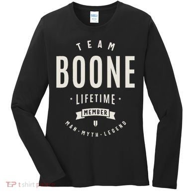 Team Boone Lifetime Member Funny Name Boone Women's Long Sleeve Shirt