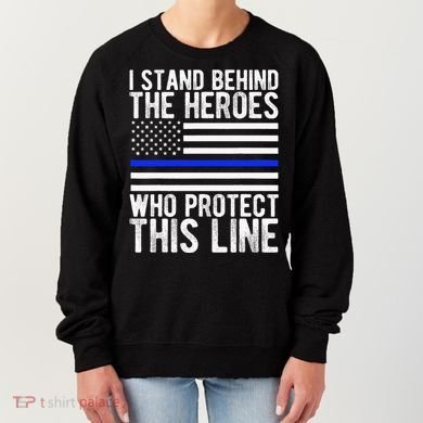 Thin Blue Line Flag Police Hero Law Enforcement Support Women's Sweatshirt