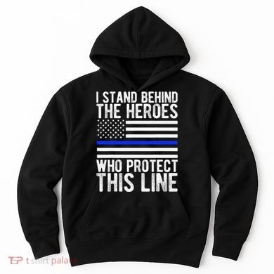 Thin Blue Line Flag Police Hero Law Enforcement Support Hoodie