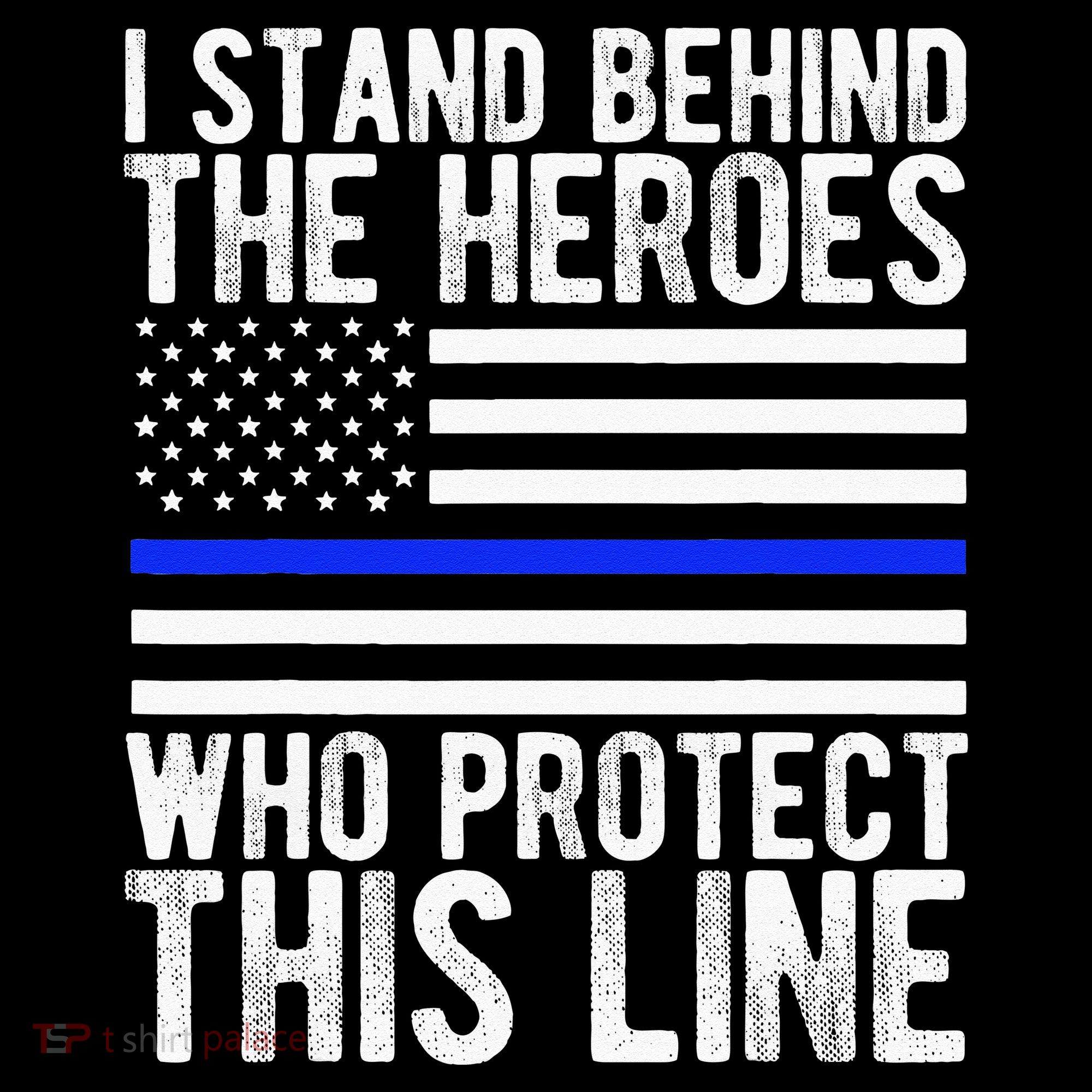 Thin Blue Line Flag Police Hero Law Enforcement Support Hoodie