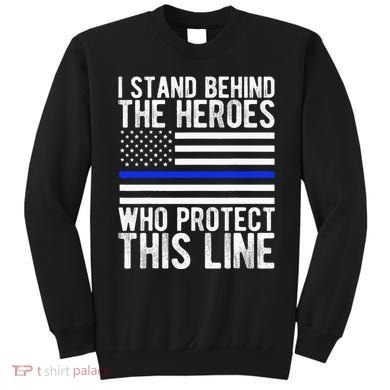 Thin Blue Line Flag Police Hero Law Enforcement Support Sweatshirt