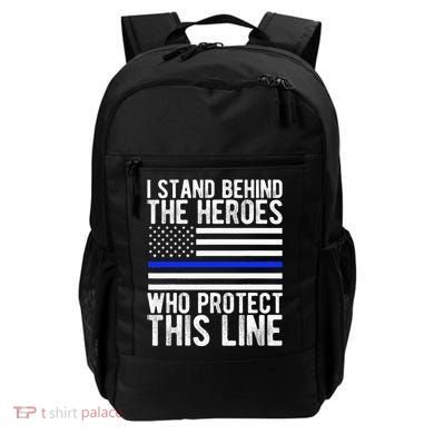 Thin Blue Line Flag Police Hero Law Enforcement Support Backpack