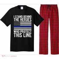 Thin Blue Line Flag Police Hero Law Enforcement Support Pajama Set thumb 0
