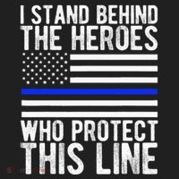 Thin Blue Line Flag Police Hero Law Enforcement Support Tumbler thumb 3