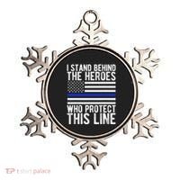Thin Blue Line Flag Police Hero Law Enforcement Support Ornament thumb 0