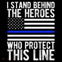 Thin Blue Line Flag Police Hero Law Enforcement Support Ornament thumb 1